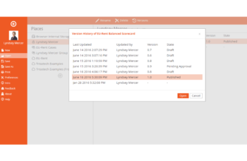 Capabilities visualization traceability